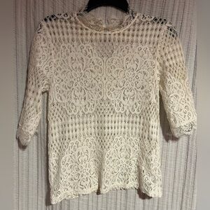 Zara Cream Lace Blouse